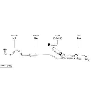 Výfukový systém BOSAL SYS11633