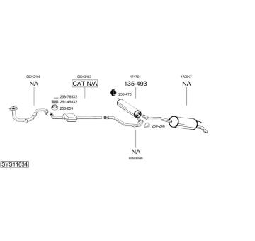 Výfukový systém BOSAL SYS11634