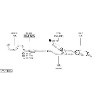Výfukový systém BOSAL SYS11635