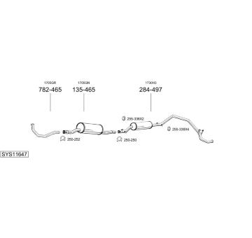 Výfukový systém BOSAL SYS11647
