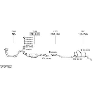 Výfukový systém BOSAL SYS11652
