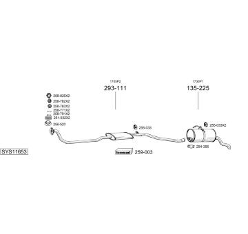 Výfukový systém BOSAL SYS11653