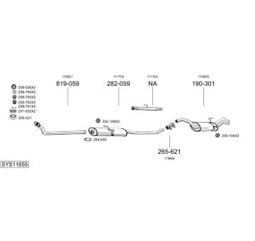 Výfukový systém BOSAL SYS11655
