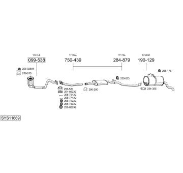 Výfukový systém BOSAL SYS11669