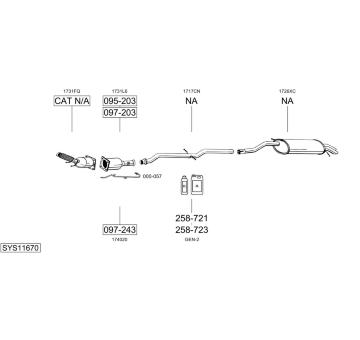 Výfukový systém BOSAL SYS11670
