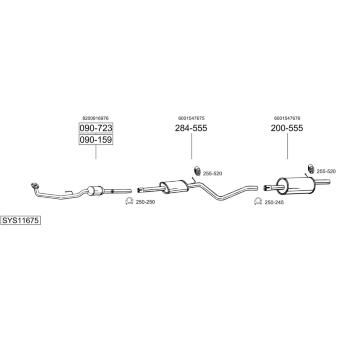 Výfukový systém BOSAL SYS11675