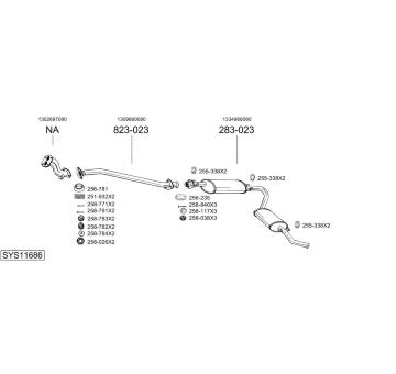 Výfukový systém BOSAL SYS11686