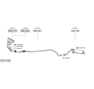 Výfukový systém BOSAL SYS11705