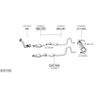 Výfukový systém BOSAL SYS11782