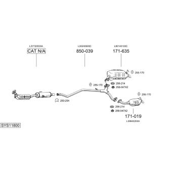 Výfukový systém BOSAL SYS11800