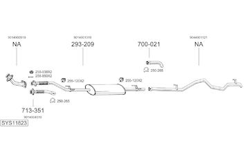 Výfukový systém BOSAL SYS11823