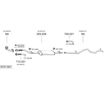 Výfukový systém BOSAL SYS11827