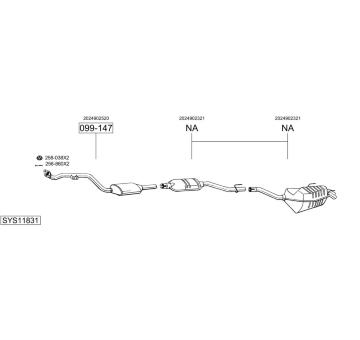 Výfukový systém BOSAL SYS11831