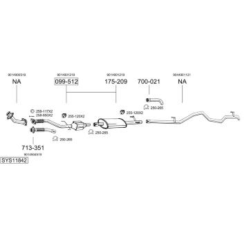 Výfukový systém BOSAL SYS11842