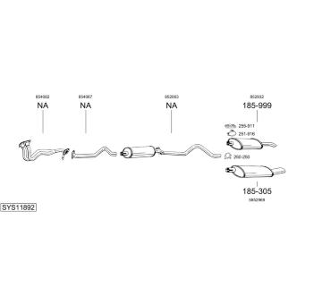 Výfukový systém BOSAL SYS11892