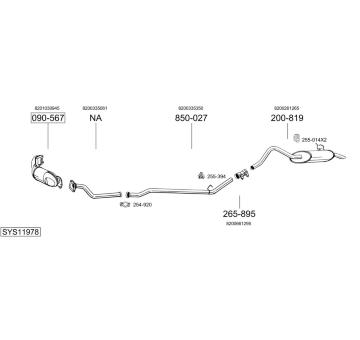 Výfukový systém BOSAL SYS11978