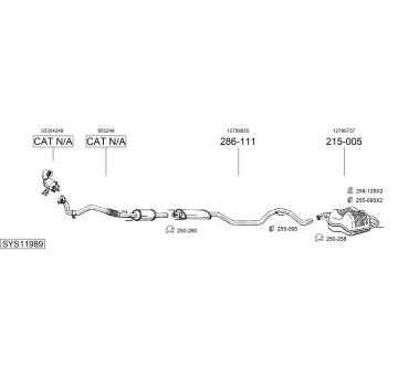 Výfukový systém BOSAL SYS11989