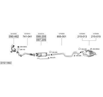 Výfukový systém BOSAL SYS11992