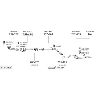 Výfukový systém BOSAL SYS12005