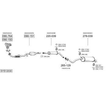 Výfukový systém BOSAL SYS12030