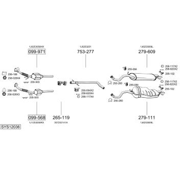 Výfukový systém BOSAL SYS12036
