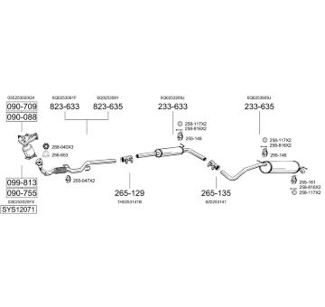 Výfukový systém BOSAL SYS12071