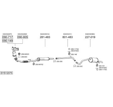 Výfukový systém BOSAL SYS12075