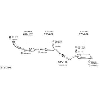 Výfukový systém BOSAL SYS12078