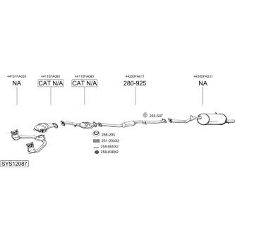 Výfukový systém BOSAL SYS12087