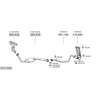 Výfukový systém BOSAL SYS12098