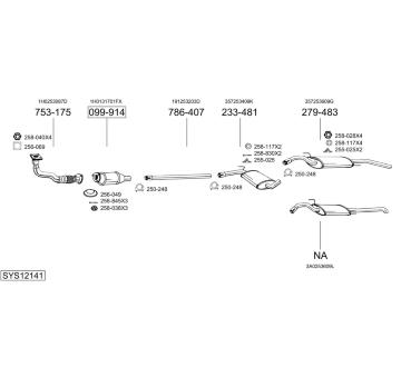Výfukový systém BOSAL SYS12141