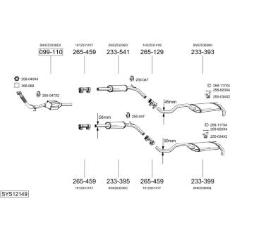 Výfukový systém BOSAL SYS12149