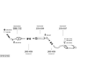 Výfukový systém BOSAL SYS12153