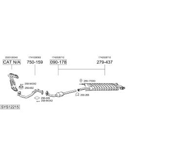 Výfukový systém BOSAL SYS12215