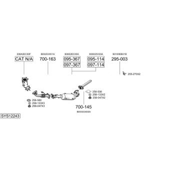 Výfukový systém BOSAL SYS12243