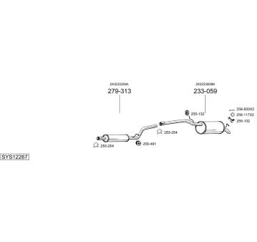 Výfukový systém BOSAL SYS12267