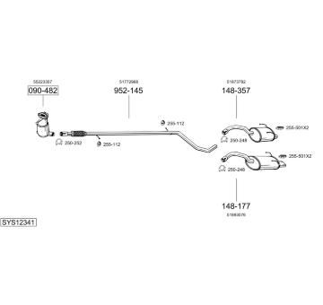 Výfukový systém BOSAL SYS12341