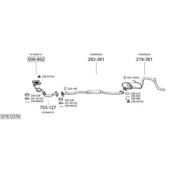 Výfukový systém BOSAL SYS12379
