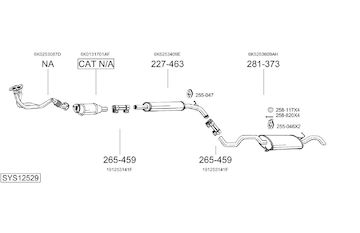 Výfukový systém BOSAL SYS12529