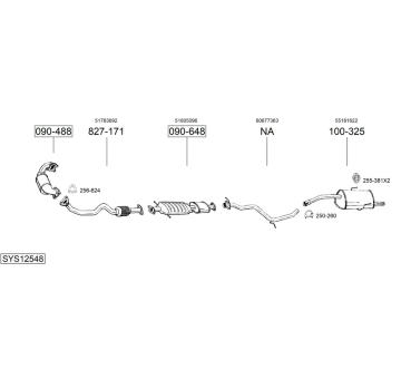 Výfukový systém BOSAL SYS12548