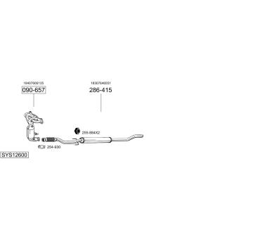 Výfukový systém BOSAL SYS12600
