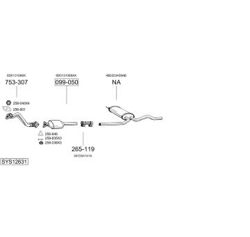 Výfukový systém BOSAL SYS12631