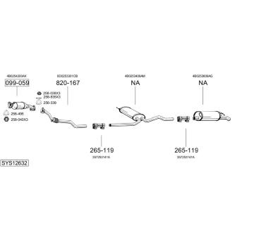 Výfukový systém BOSAL SYS12632
