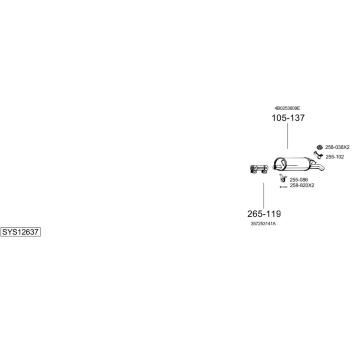 Výfukový systém BOSAL SYS12637