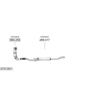 Výfukový systém BOSAL SYS12651