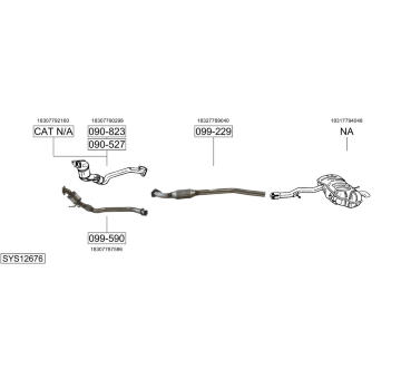 Výfukový systém BOSAL SYS12676