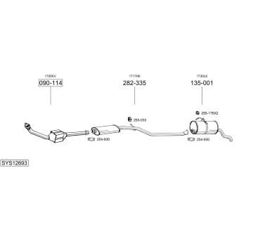 Výfukový systém BOSAL SYS12693