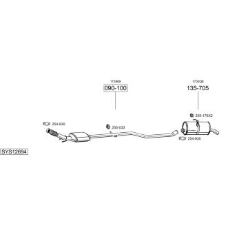 Výfukový systém BOSAL SYS12694