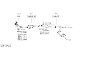 Výfukový systém BOSAL SYS12737