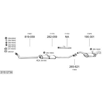 Výfukový systém BOSAL SYS12739